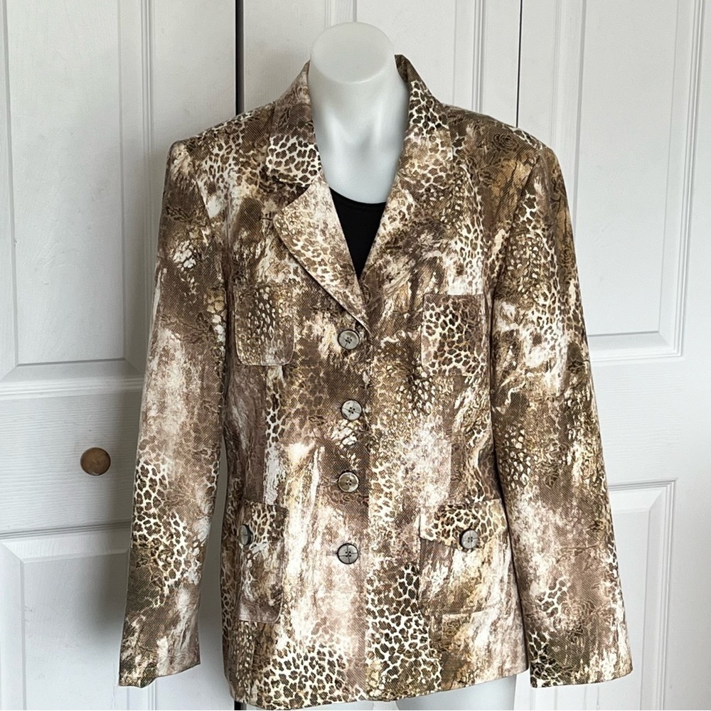Joseph Ribhoff Snake Print Jacket Size 14 - Picture 10 of 15